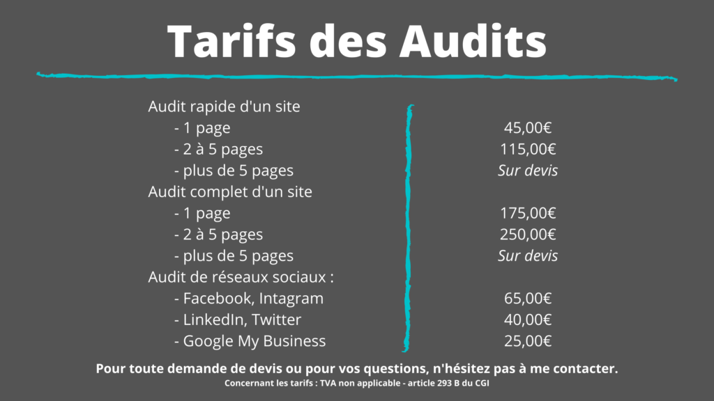 Audits de site internet - Nomad'Ly